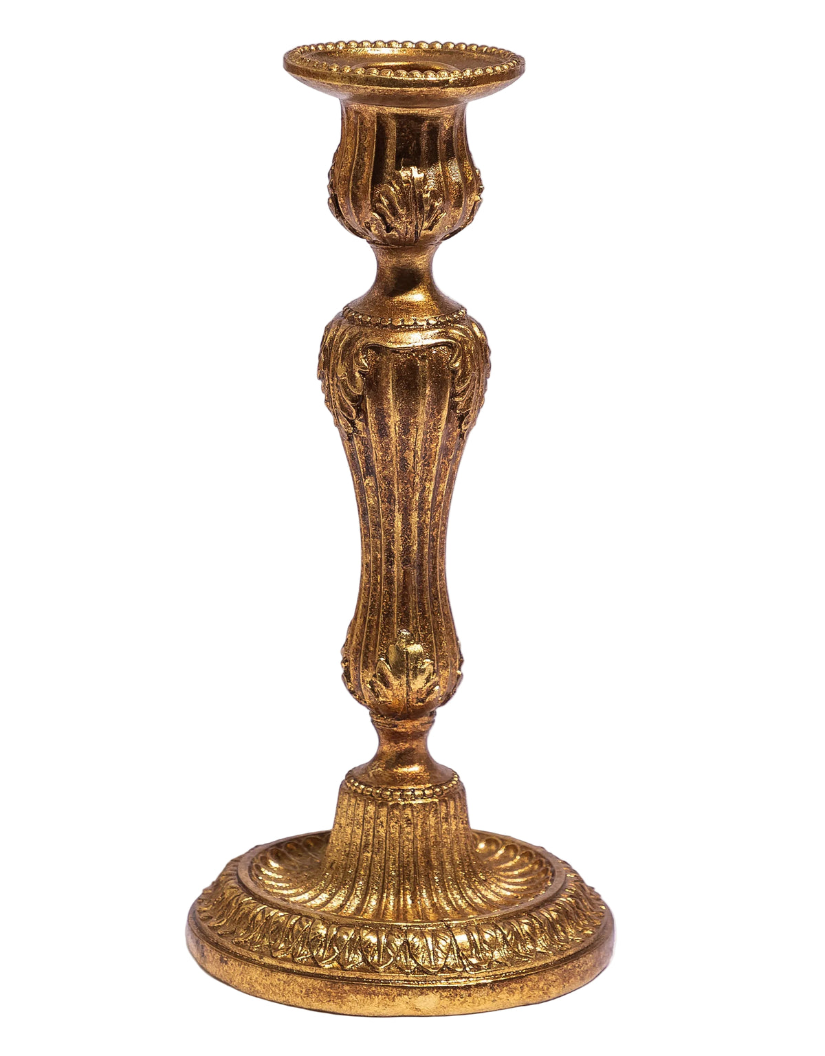 Medium Antique Gold Empire Candlestick