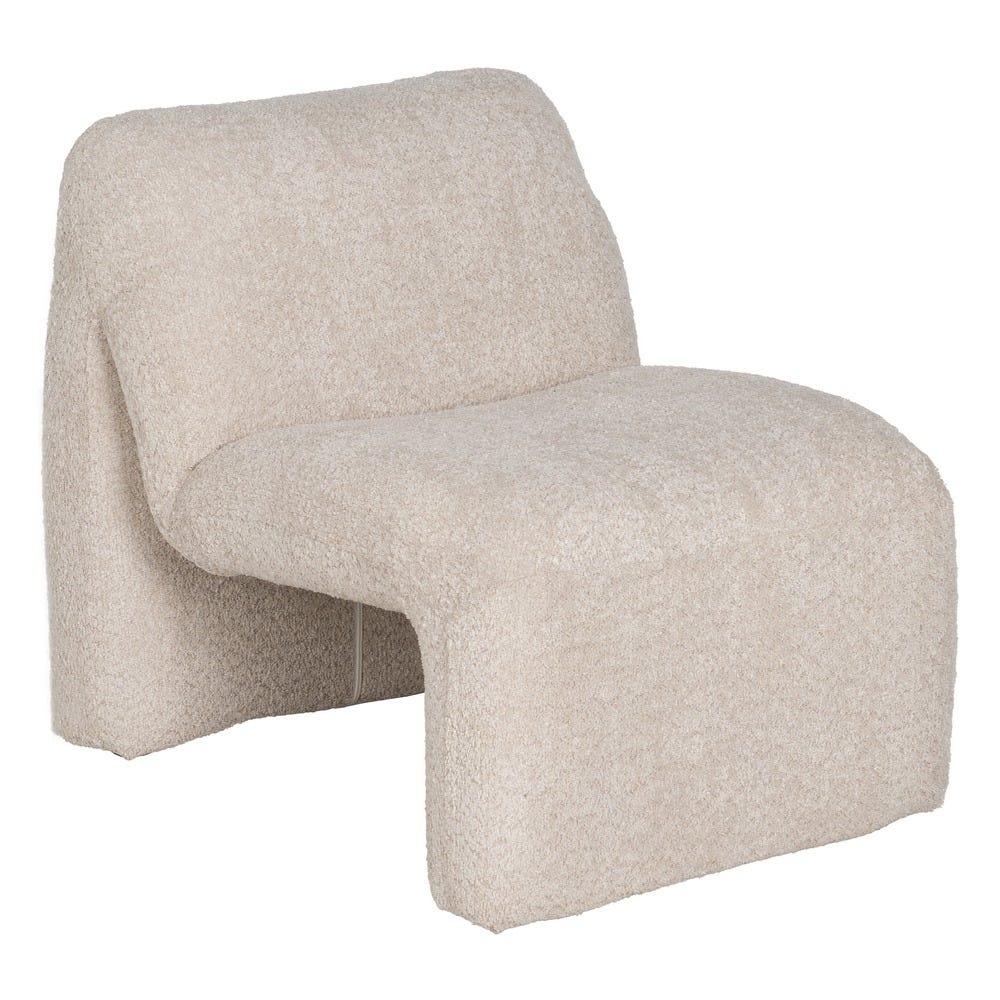 Beige Fabric Armchair for Living Room