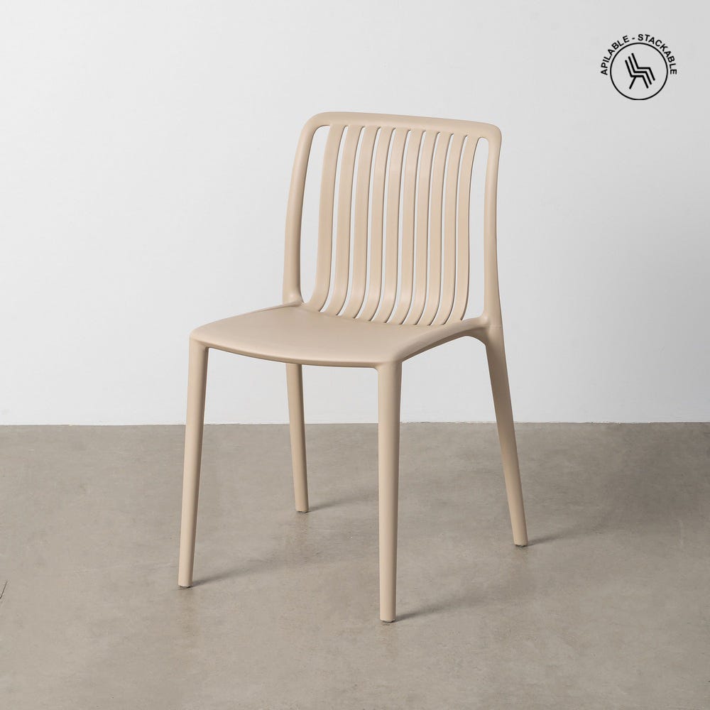 Stackable Outdoor Chair Made of Polypropylene, Dimensions 47 x 51.5 x 77.5 cm