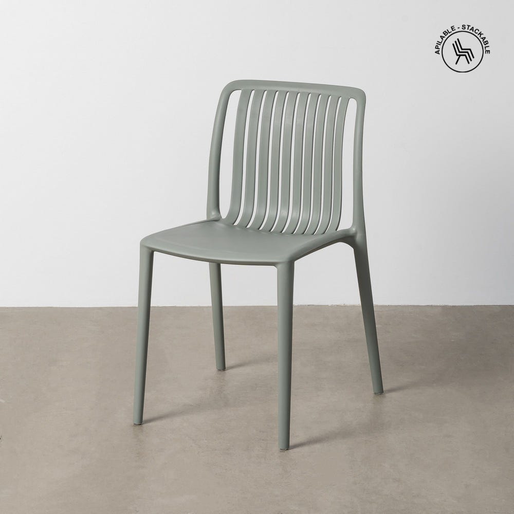 Stackable Outdoor Chair Made of Polypropylene, Dimensions 47 x 51 x 77.5 cm