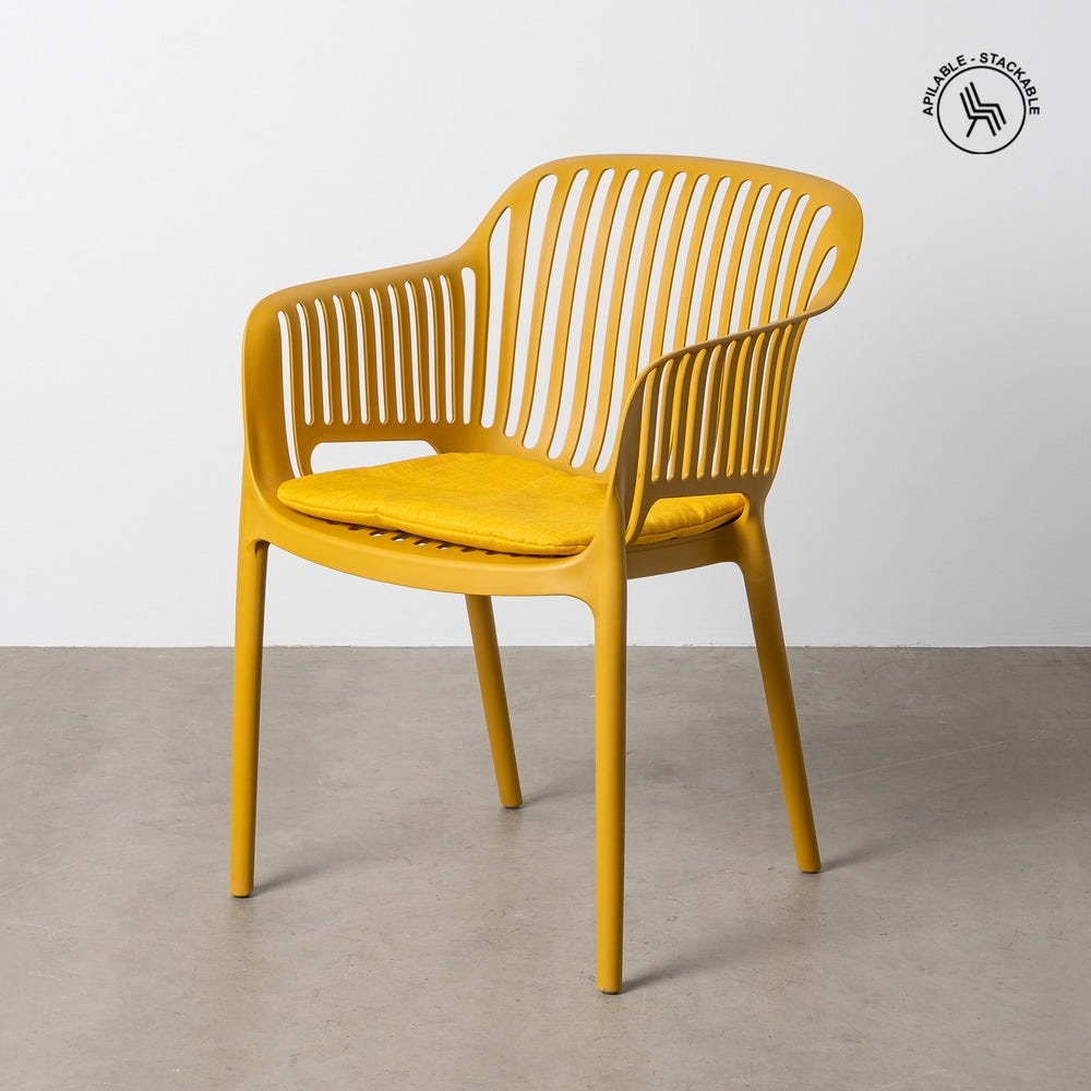 Stackable Outdoor Chair Made of Polypropylene, Dimensions 55 x 61 x 80 cm