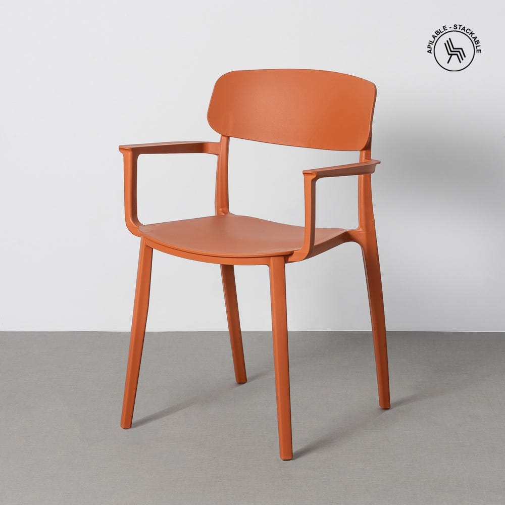 Outdoor Contract Chair by OcCre, 51.5 x 51 x 80 cm, Durable Polypropylene Construction