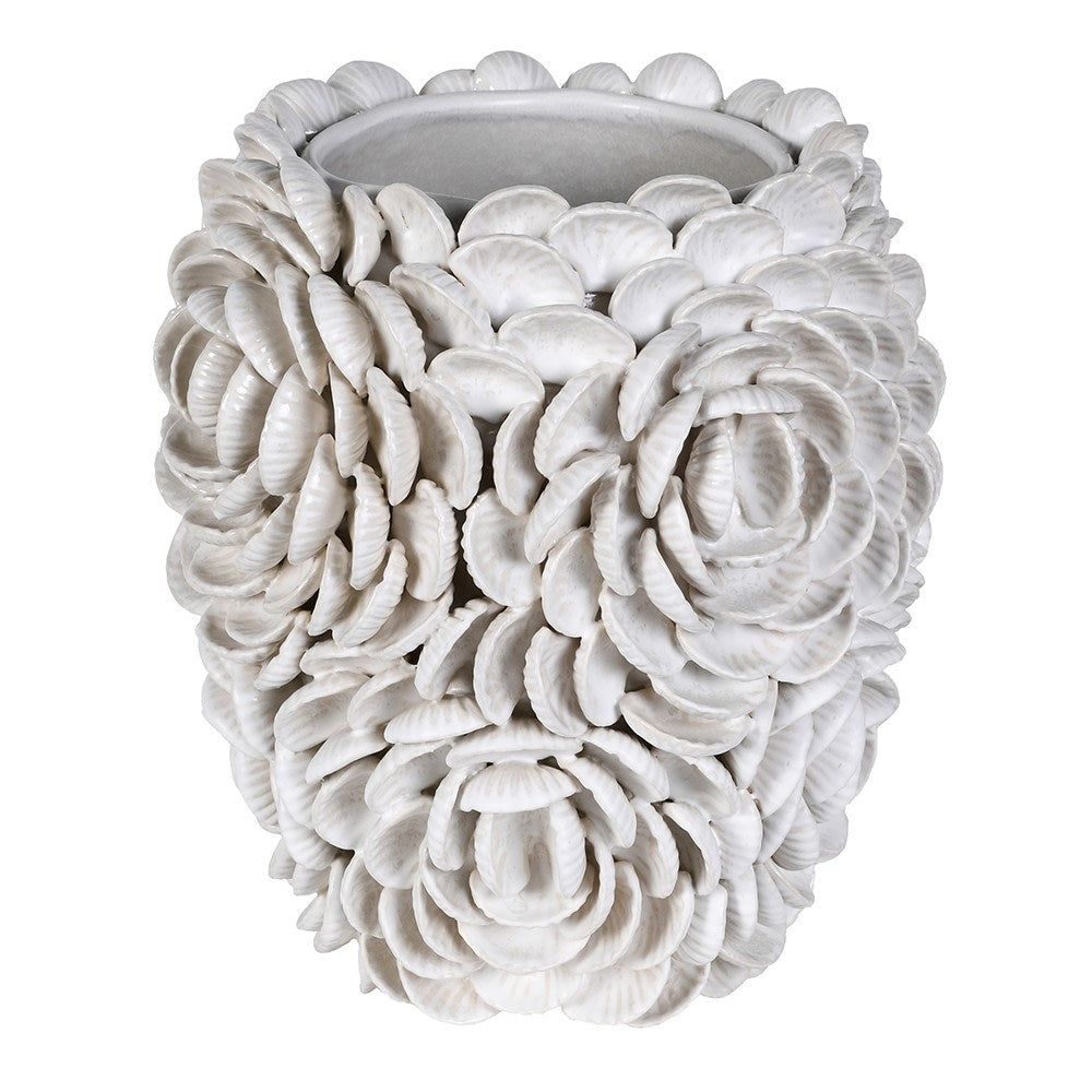 Ceramic H/made Shell Vase