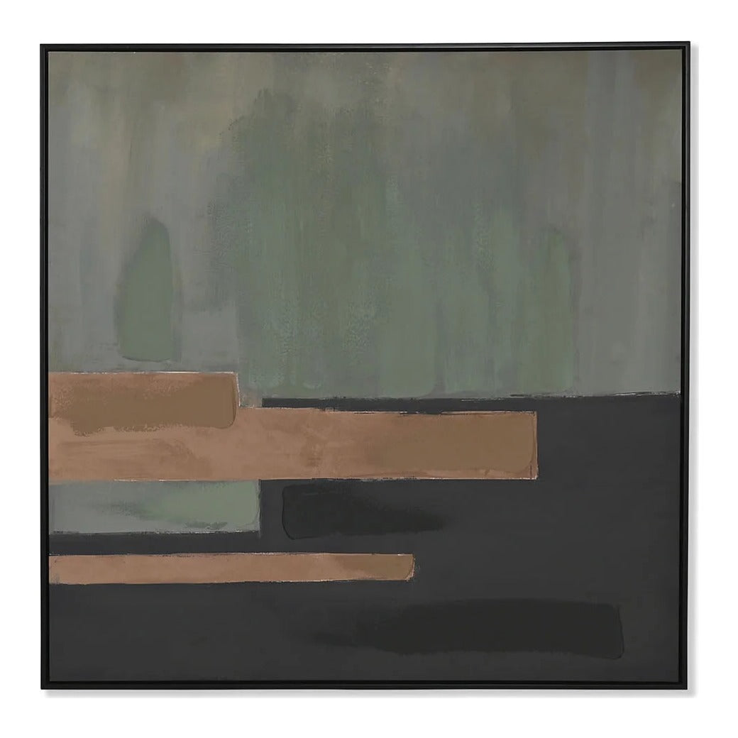Sage Shoreline Modern Canvas Wall Art