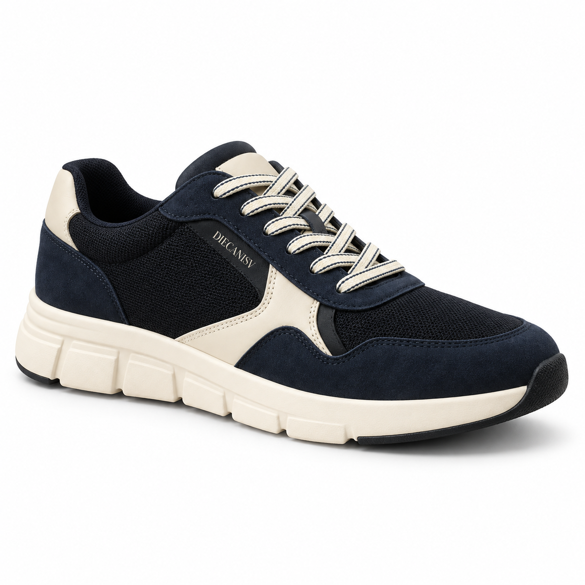 Gents White Patch Sneakers