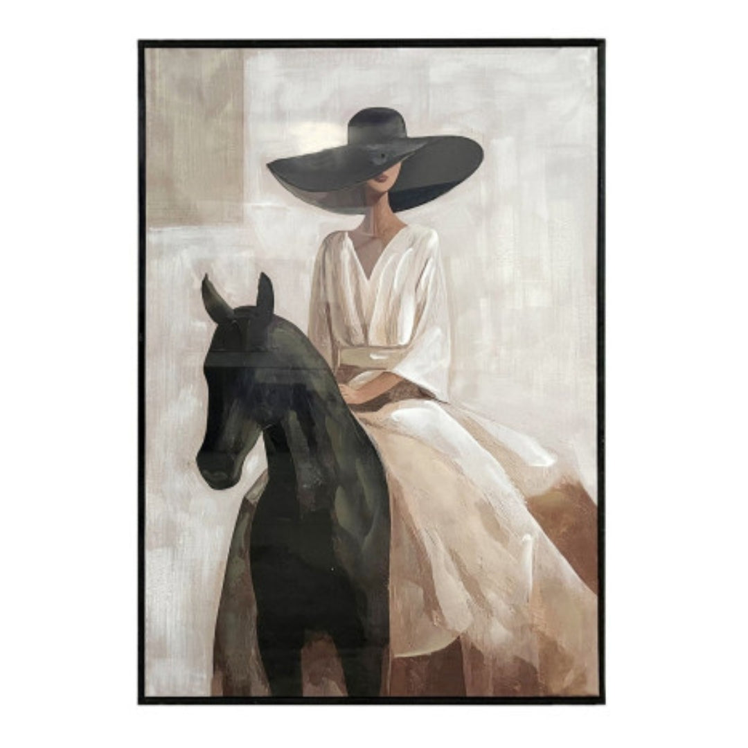 Ivory Equestrian Wall Art Frame