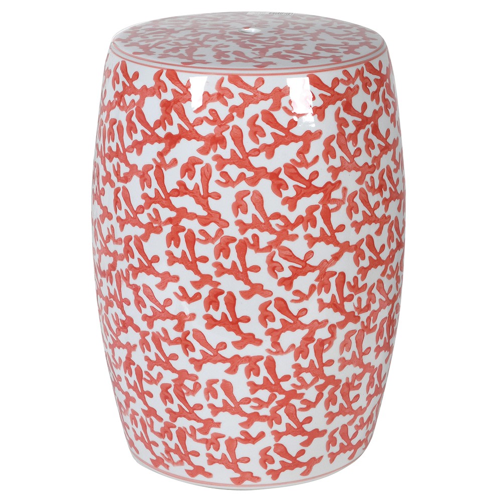 Coral Porcelain Stool
