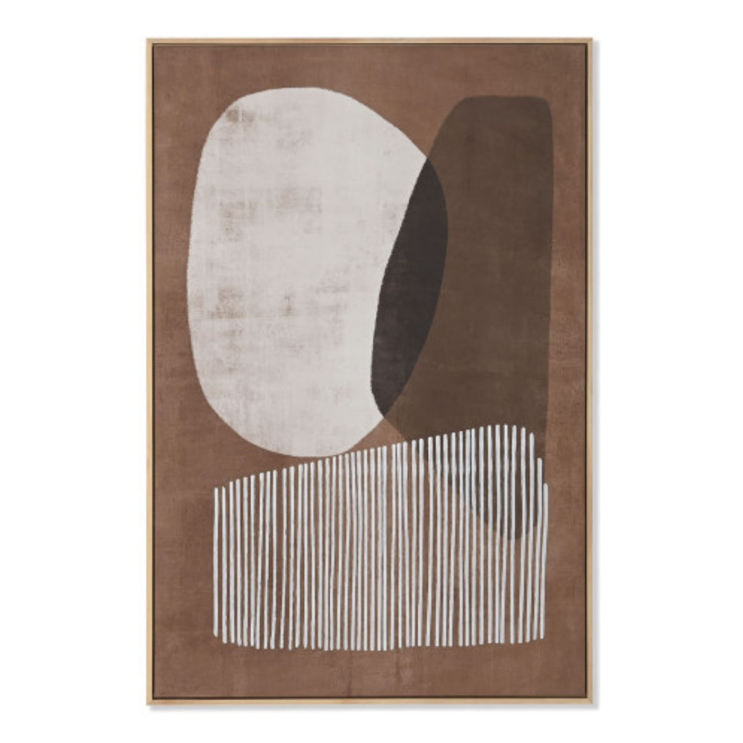 LUX250223 - Abstract Wood and Canvas Wall Art