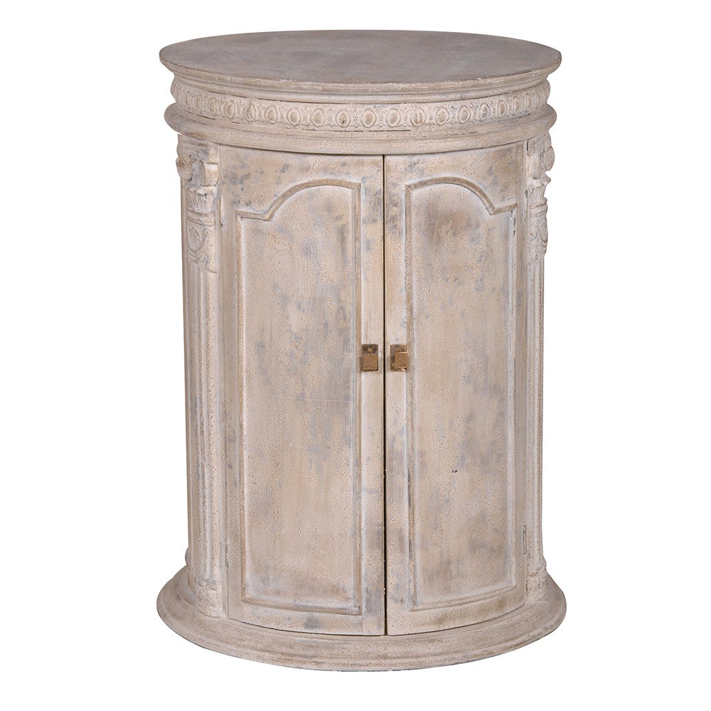 Cylindrical 2 Door Bedside