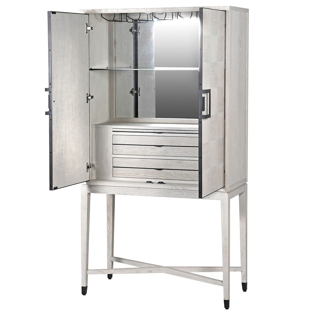 Akila Grey Square Drinks Cabinet - LUXONAS