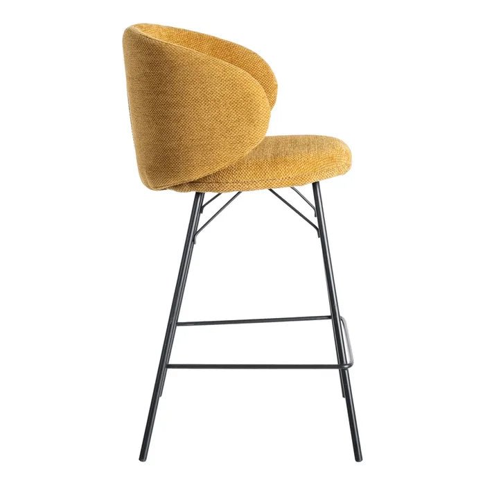 Alder Curve Mustard Stool - LUXONAS