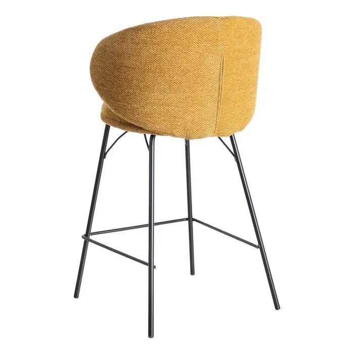 Alder Curve Mustard Stool - LUXONAS