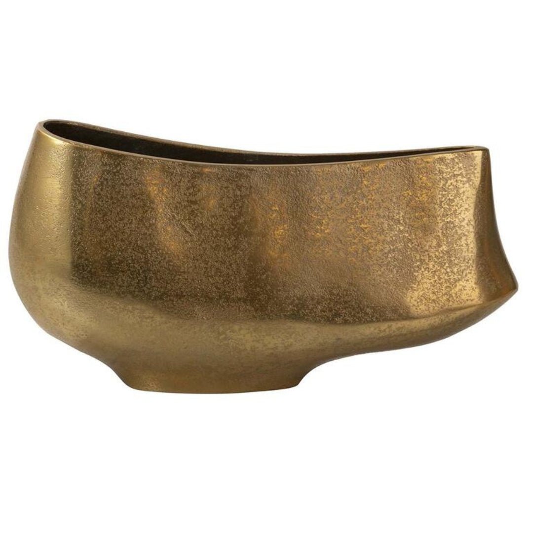 Aluminium Abstract Large Gold Vase - LUXONAS