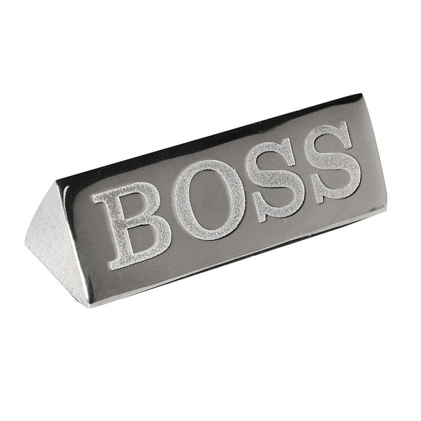 Aluminium Boss Paperweight - Elegant Desk Accessory