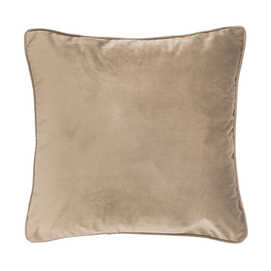 Cushion (filled) VELVET - 45x45 cm: Taupe