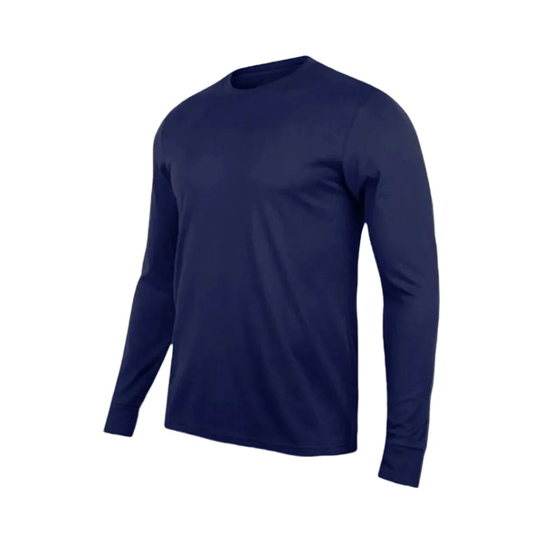 Basic Long Sleeve Cotton T-Shirt - Casual Crew Neck Long Sleeve Tee
