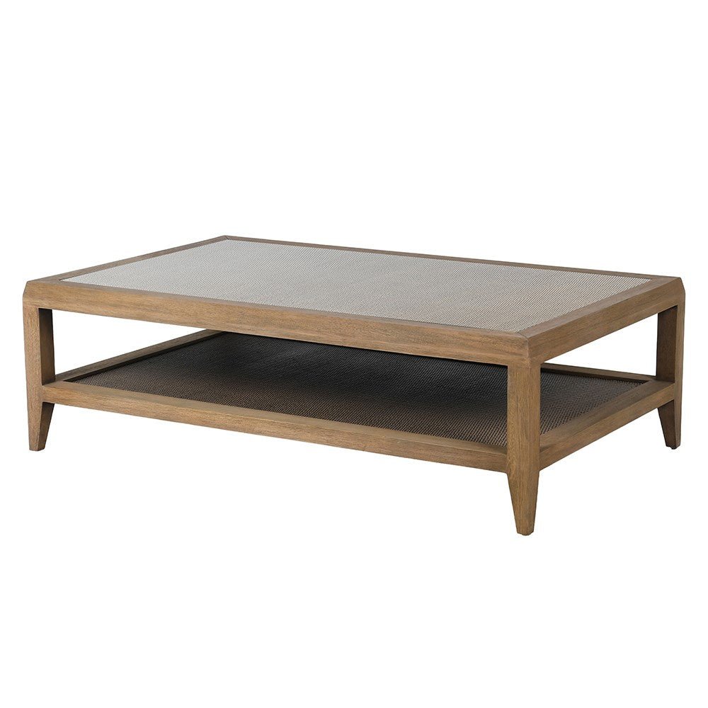 Bayur Wood and Glass Coffee Table
