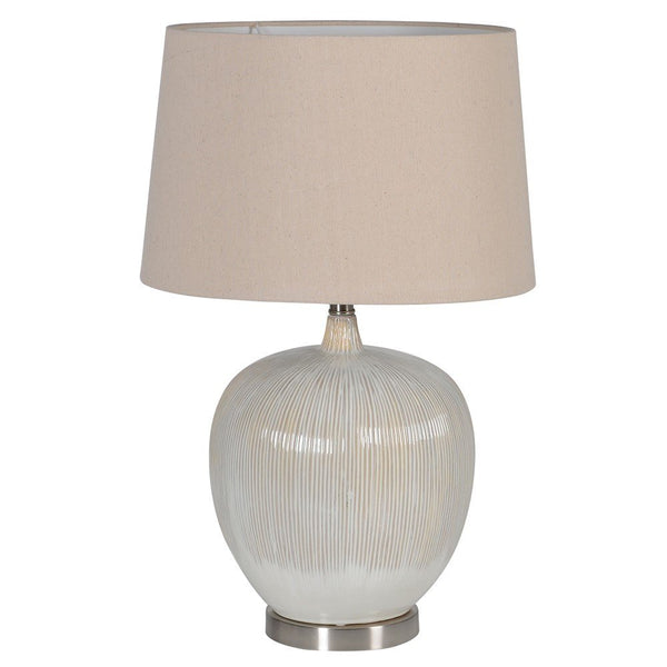 Beige Rounded Table Lamp