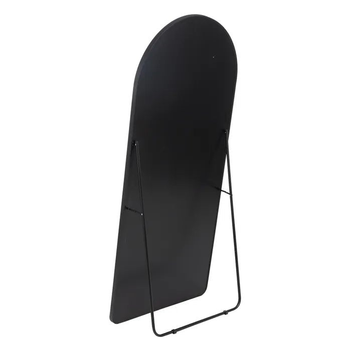 Black Aluminium Curve Top Floor Mirror 180 x 80 - LUXONAS