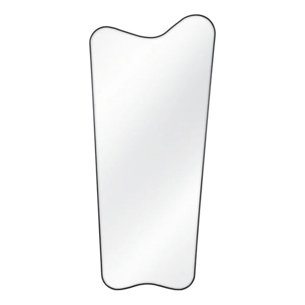 Black Aluminium Tall Wave Mirror