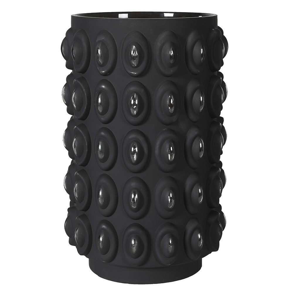 Black Bobble Glass Vase - Elegant Home Decor - LUXONAS