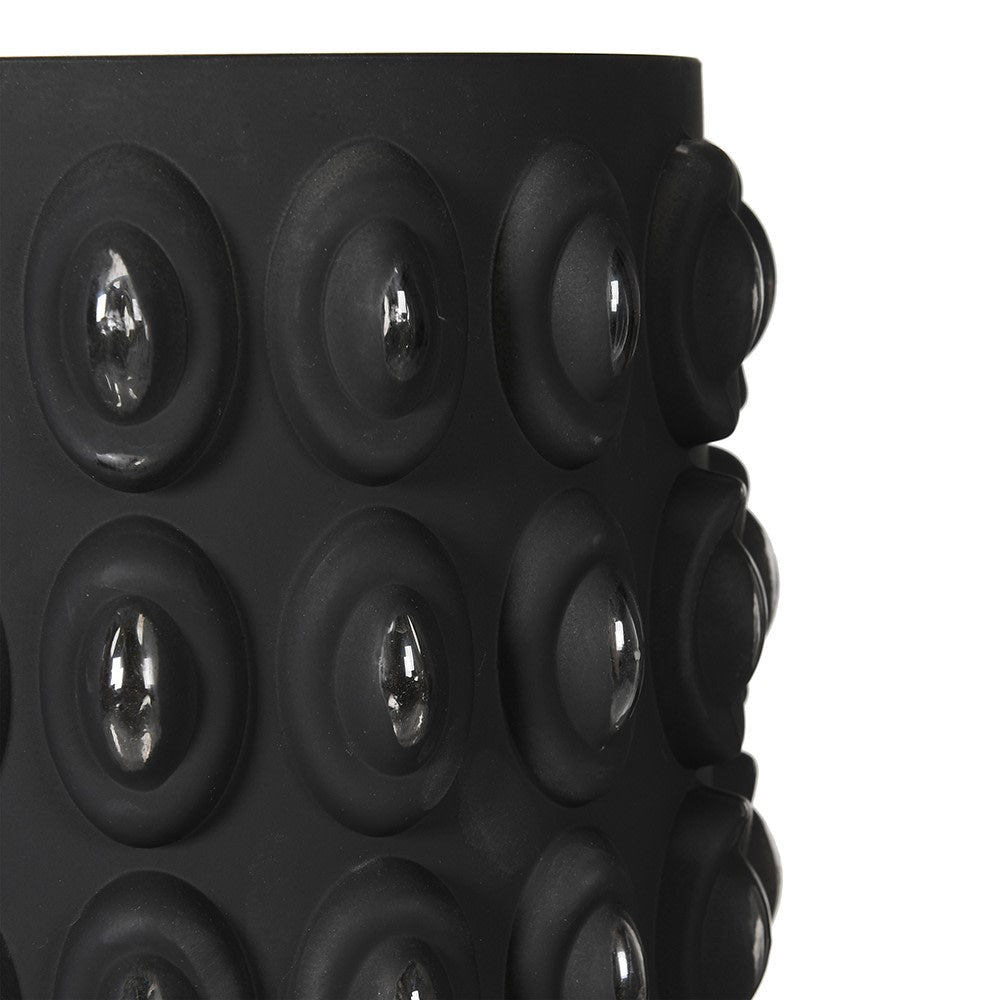 Black Bobble Glass Vase - Elegant Home Decor - LUXONAS