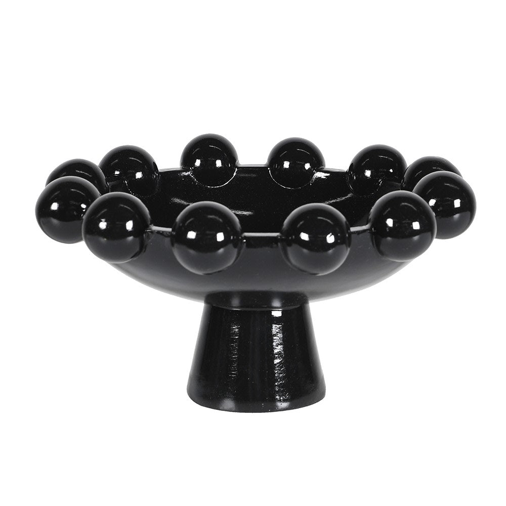 Black Footed Bobble Vase - Elegant Home Decor - LUXONAS