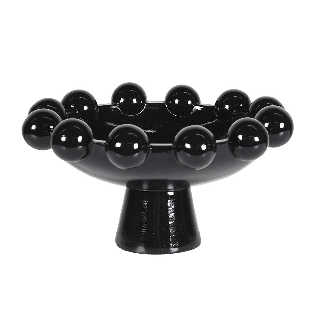 Black Footed Bobble Vase - Elegant Home Decor - LUXONAS