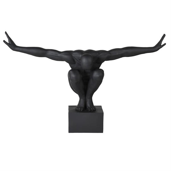 Contemporary Black Man Figurine on Stand