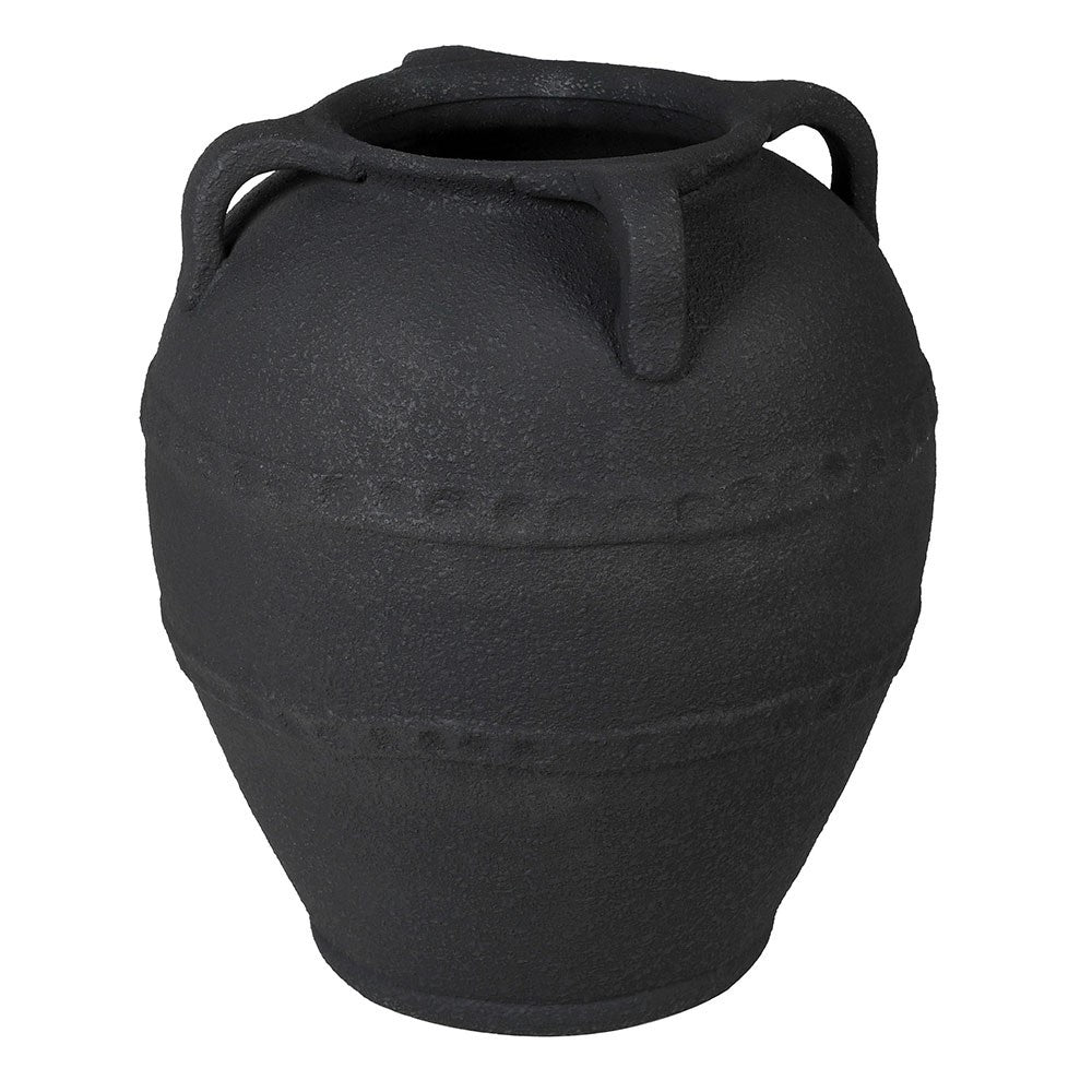 Black Terracotta Vase - Elegant Ceramic Home Decor - LUXONAS