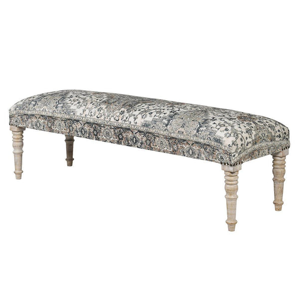 Blue Turkish Rug Bench