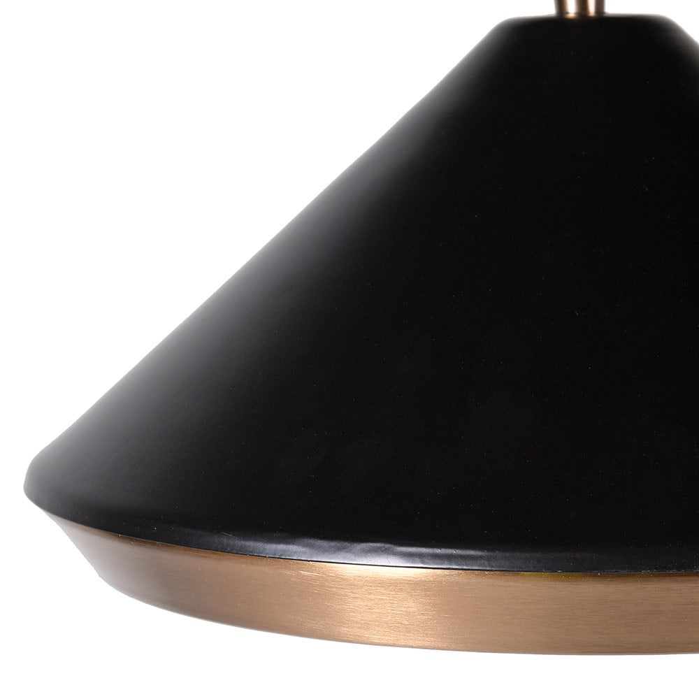 Brass & Black Curved Floor Lamp - LUXONAS