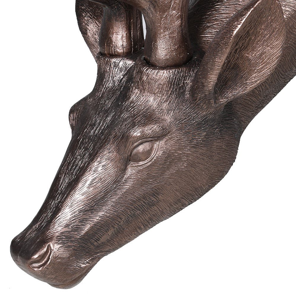 Bronze Grazing Deer Sculpture - LUXONAS