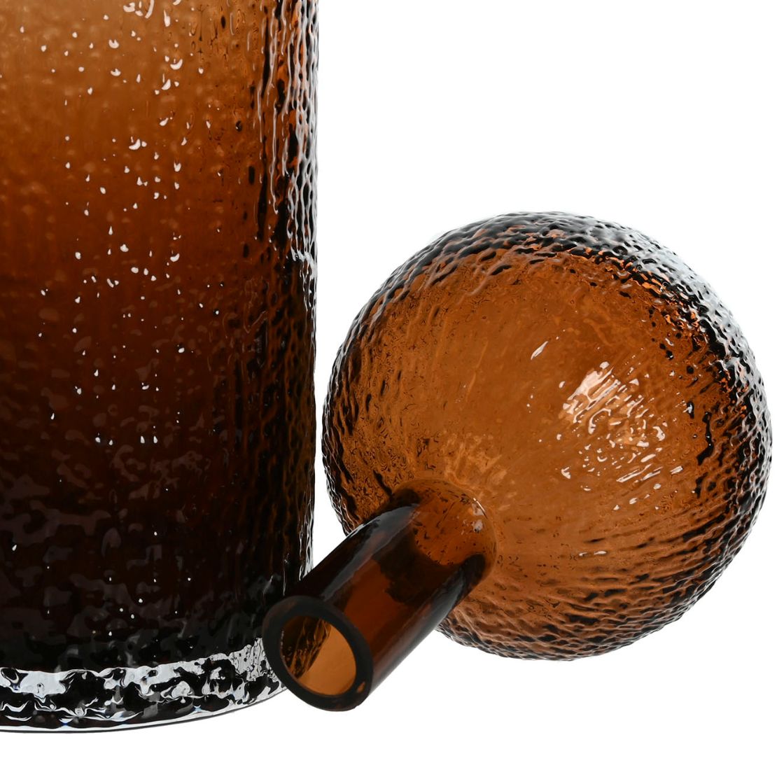 Brown Bottle Vase w/Ball Top 49cm - LUXONAS