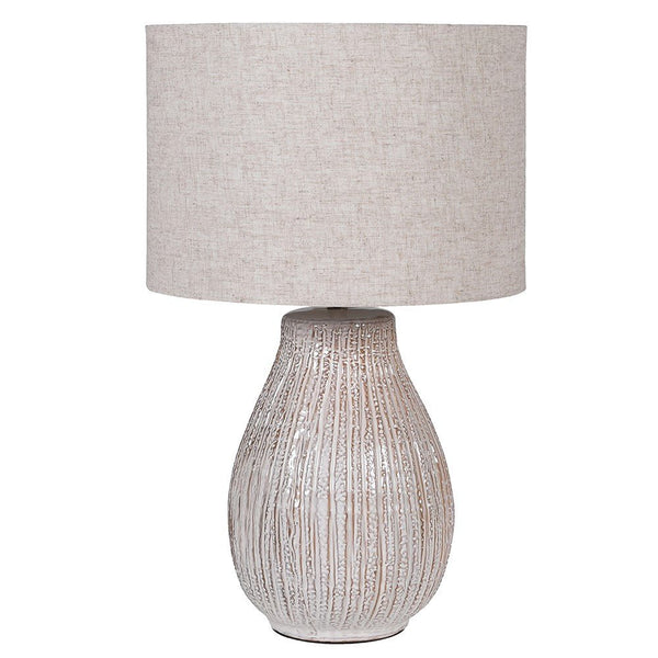 Bulbous Textured Ceramic Lamp