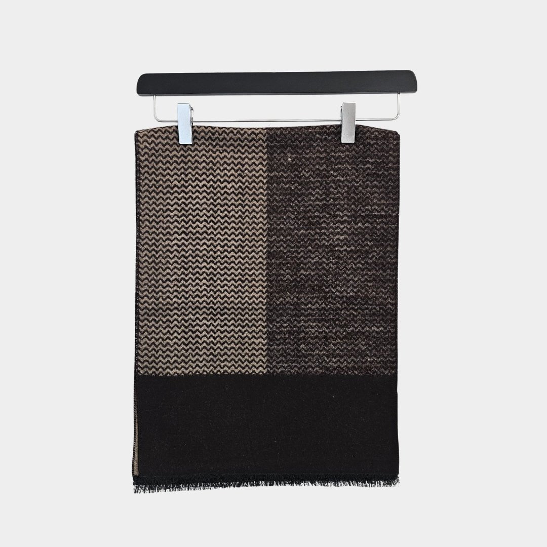 Burgundy & Brown Scarf - Stylish and Versatile Accessory