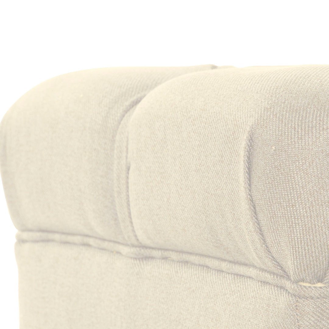 Buttoned Cream Bench - Elegant and Functional Seating - LUXONAS