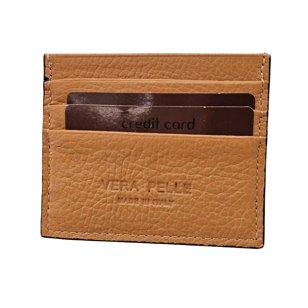 Camel Leather Card Holder