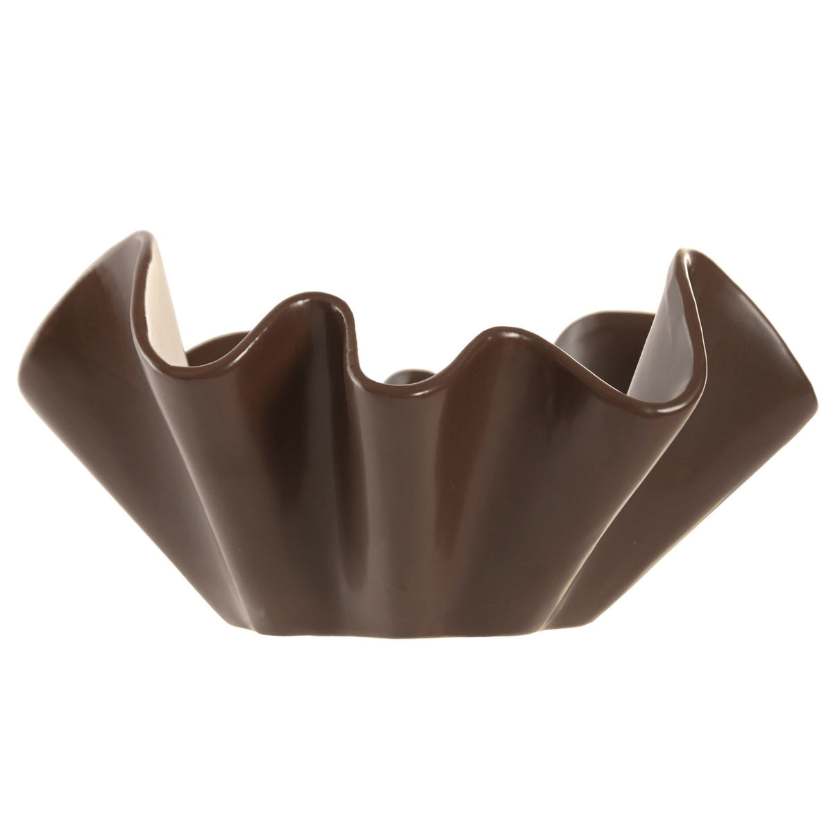 Ceramic Brown Wave Bowl