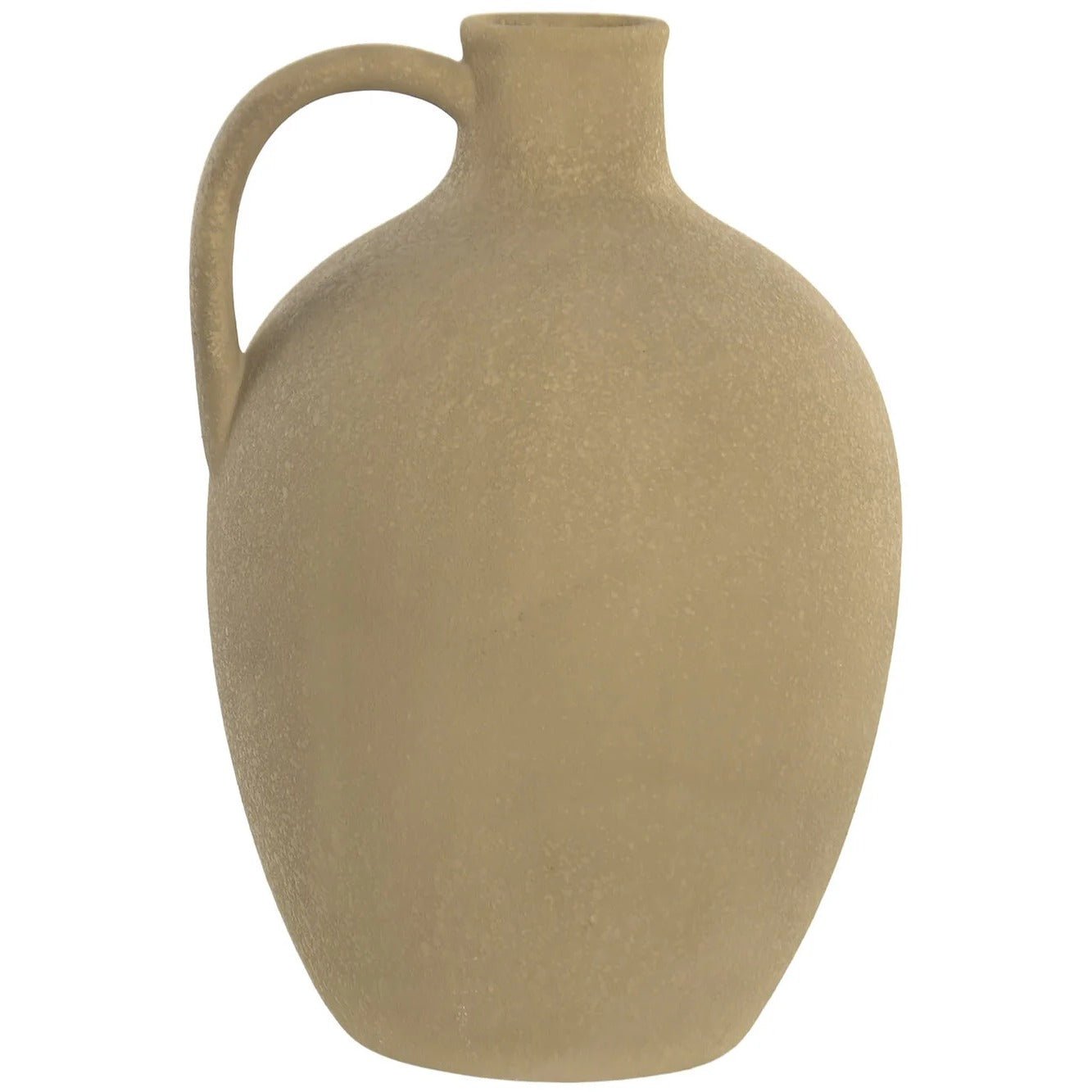 Ceramic Vase Brown w/Handle