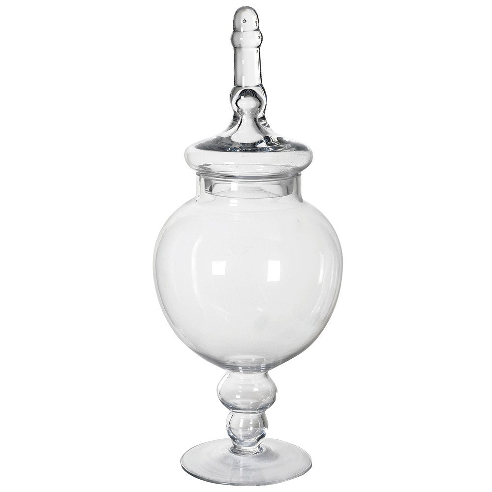 Clear Glass Bonbon Jar - Elegant Storage Solution for Home Decor - LUXONAS