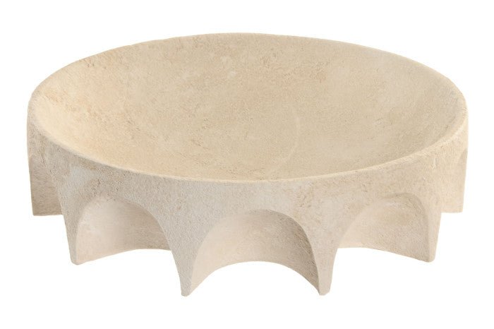 Cream Cement Finish Bowl