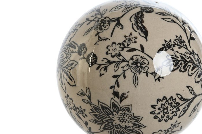 Cream Ceramic Ball with Pattern - LUXONAS