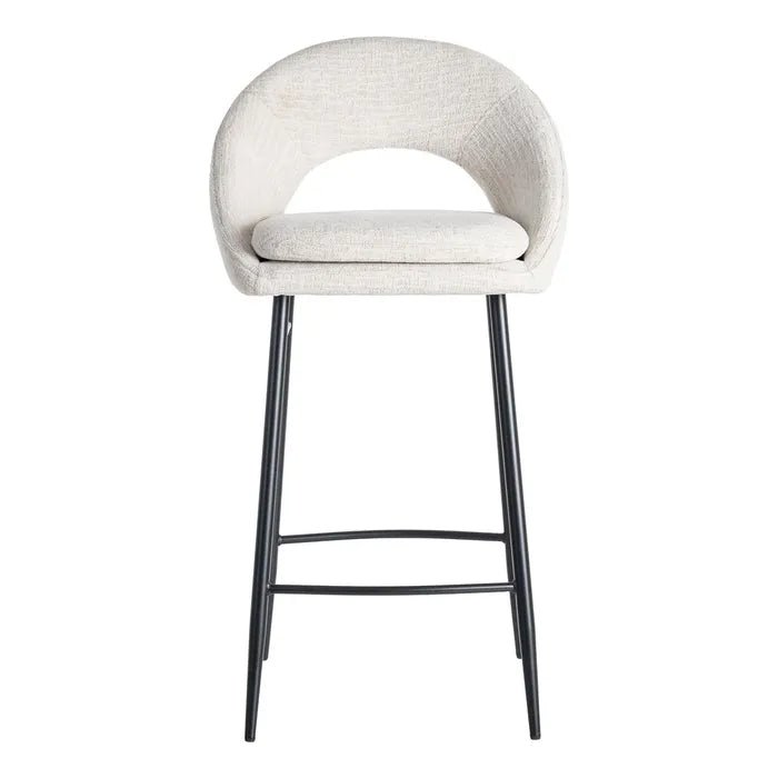 Cream O Metal Stool - LUXONAS