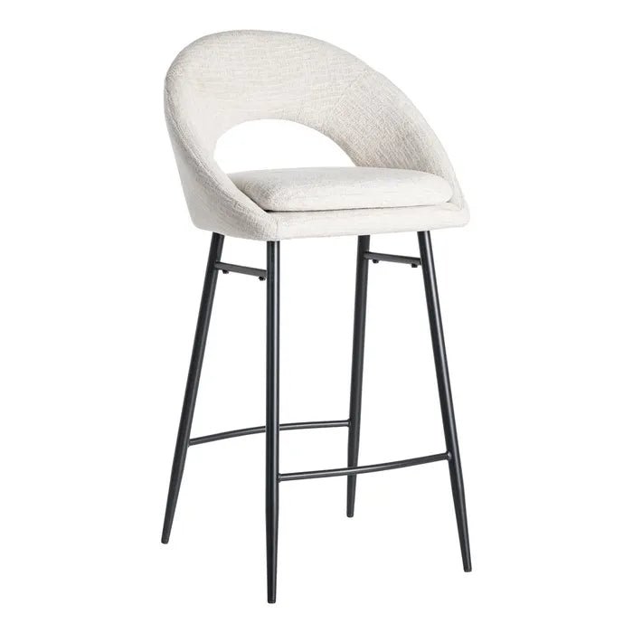 Cream O Metal Stool - LUXONAS