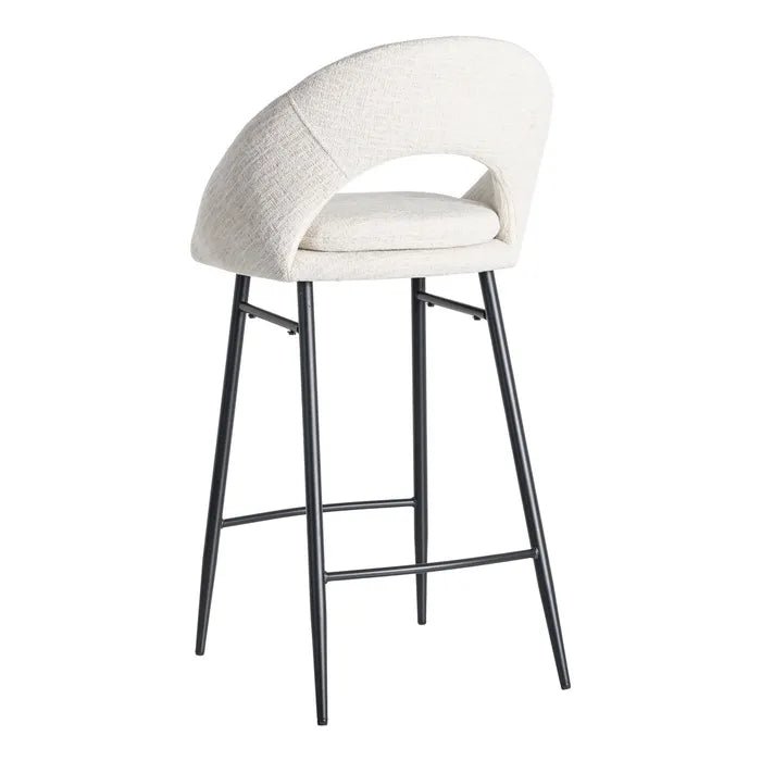 Cream O Metal Stool - LUXONAS