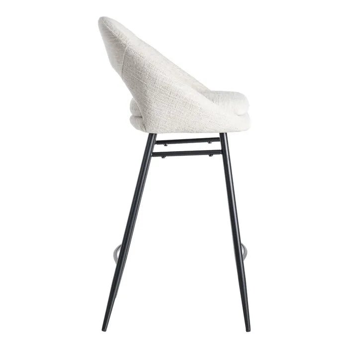 Cream O Metal Stool - LUXONAS