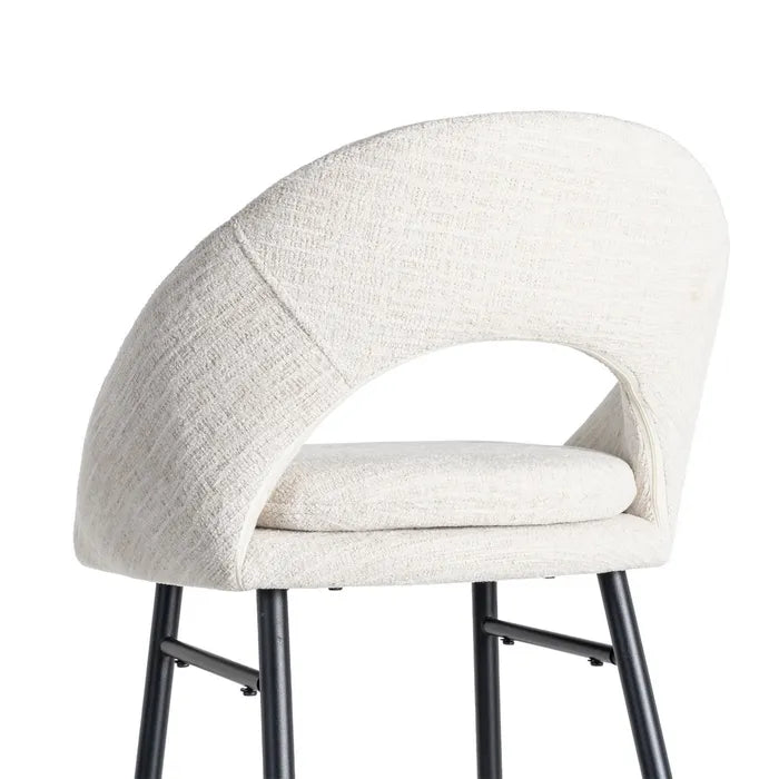 Cream O Metal Stool - LUXONAS