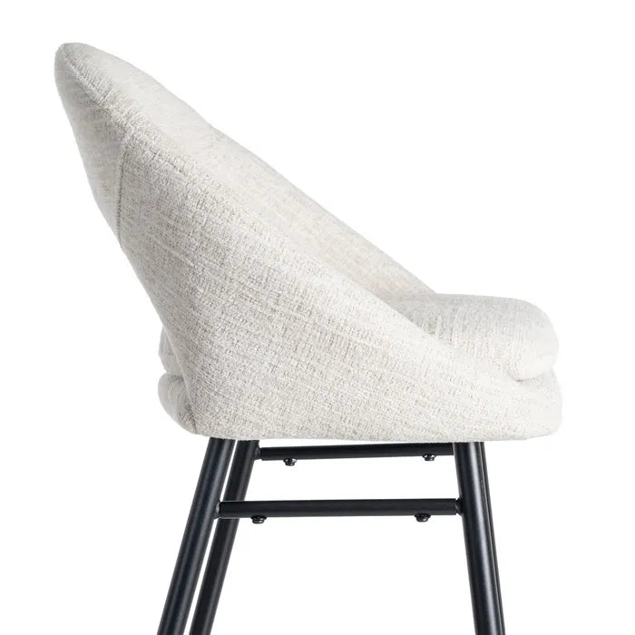 Cream O Metal Stool - LUXONAS