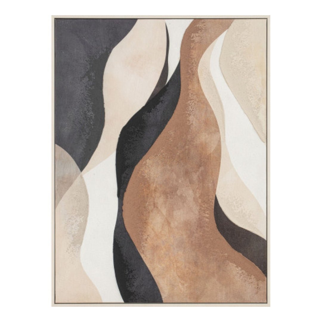 Earth Tones Abstract Picture - Hand Painted Canvas Art - LUXONAS